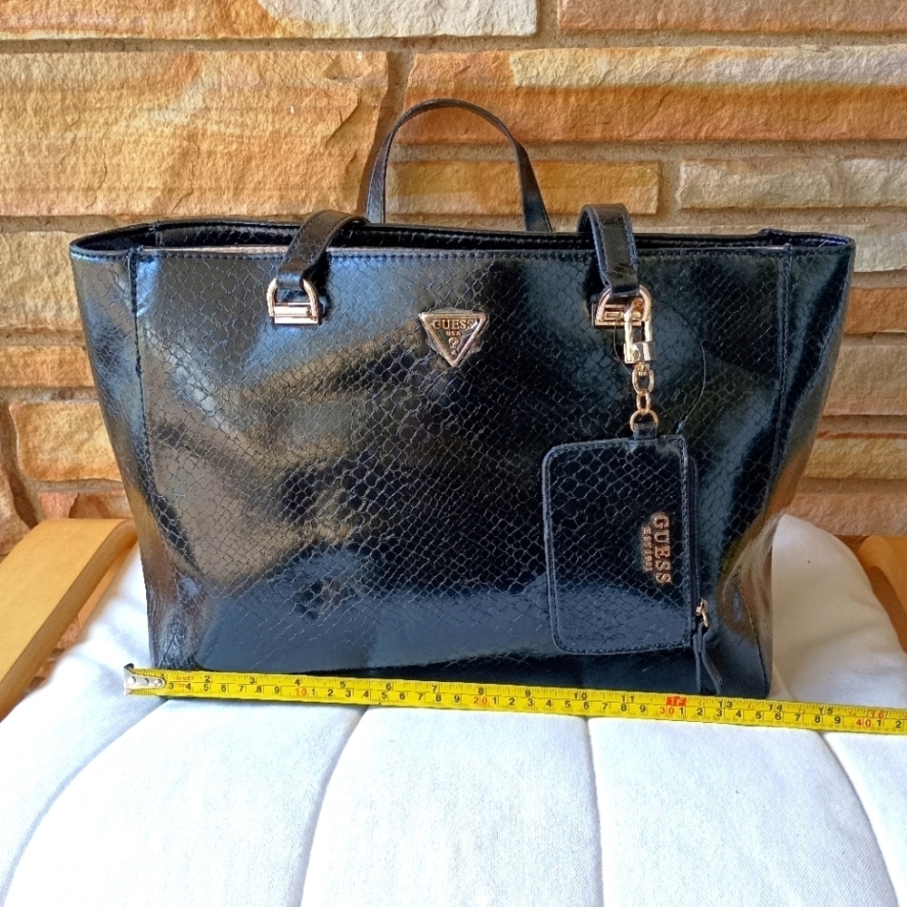 NWT Guess Black Snake Print Women's Bag